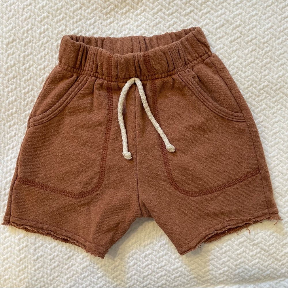 Little Wedgies sweats Brown Kids Shorts with Drawstring